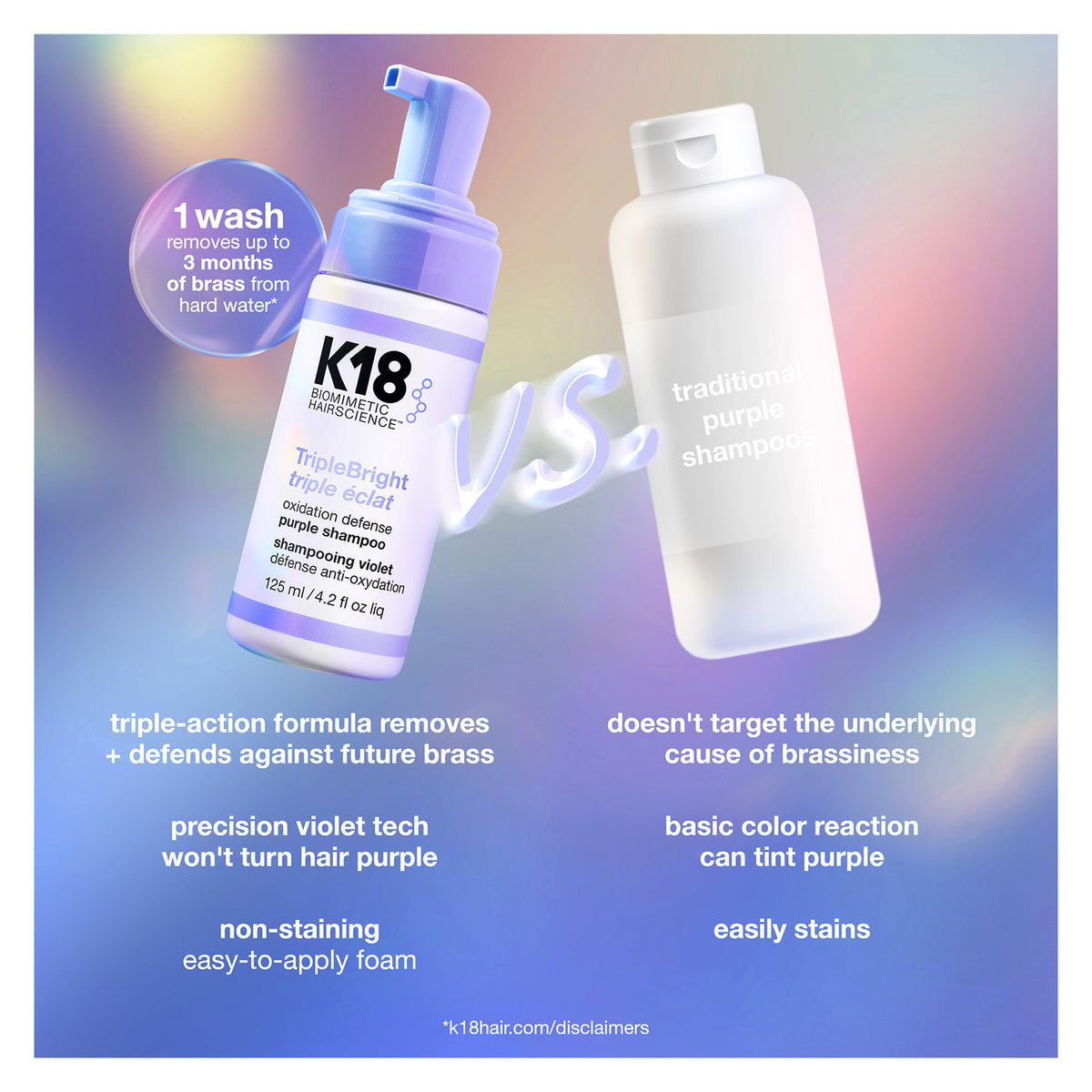 TripleBright oxidation defense purple shampoo |